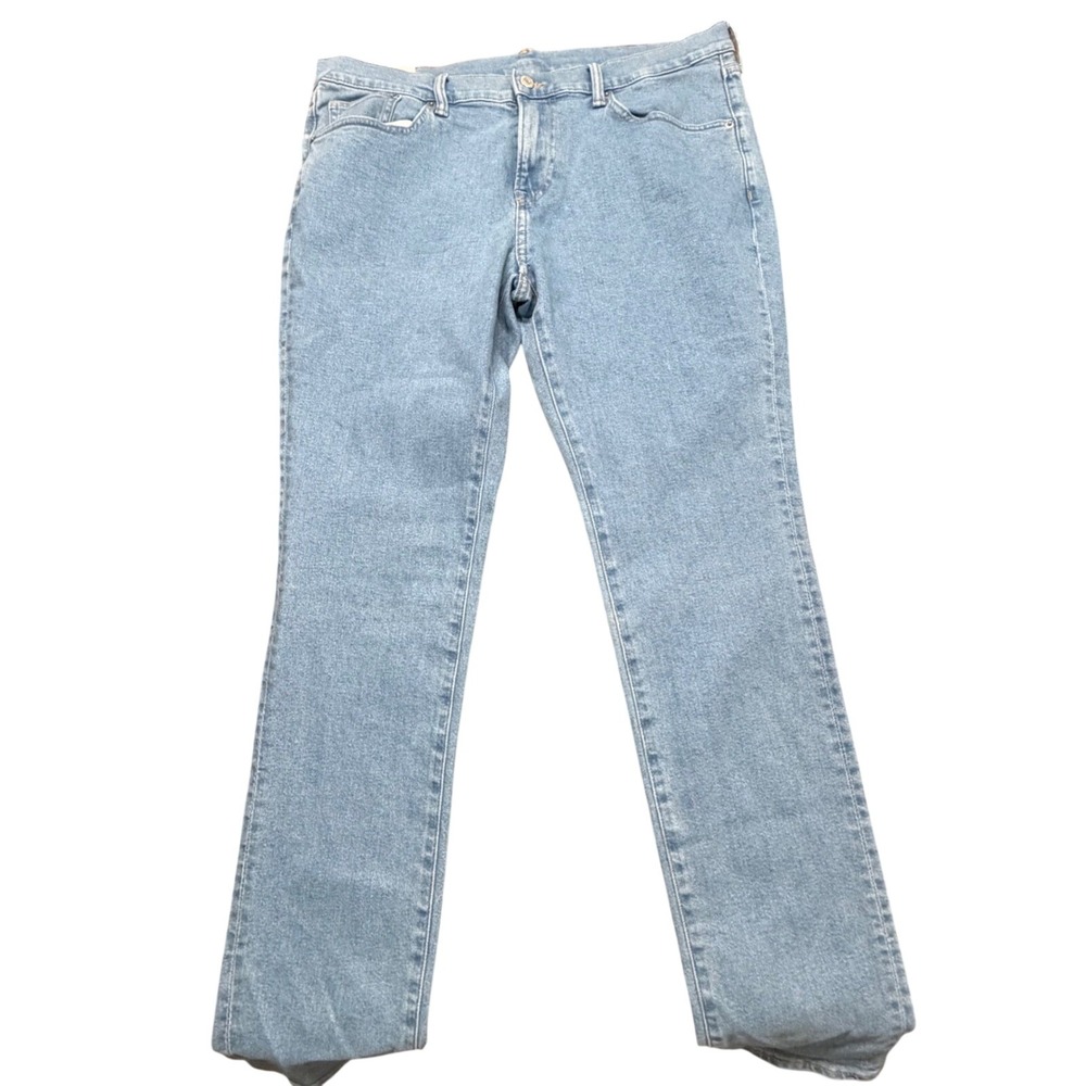 H&M Skinny Fit‎ Light Wash Blue Denim Jeans Womens Size 38/32 High Rise Stretch